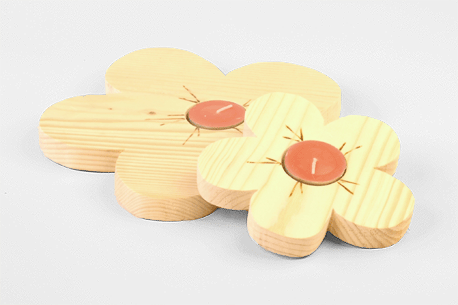 Bastelideen / Blumen aus Holz